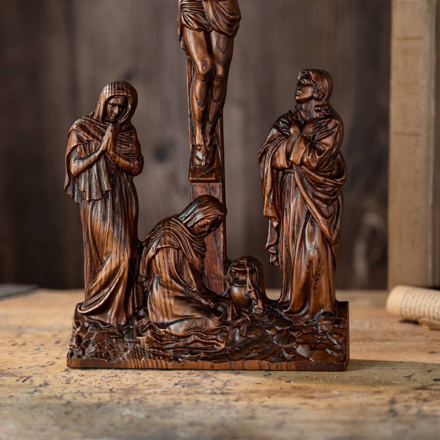 Catholic Jesus Crucifixion Scene Ornaments, Jesus, Jesus, for Home Decoration, Church, Religious Statues