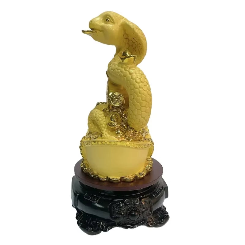 Chinese Fengshui Lucky Zodiac Snake Resin Statue Home Decor Living Room Decorations Birthday Present Housewarming Gifts Crafts