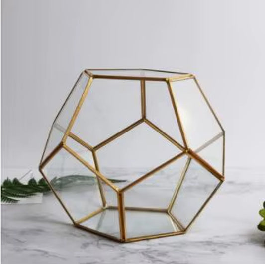 Irregular Glass Geometric Succulent Planter Vase Terrarium Container DIY Box Jewelry Ring Bearer Pillow for Wedding Decorations