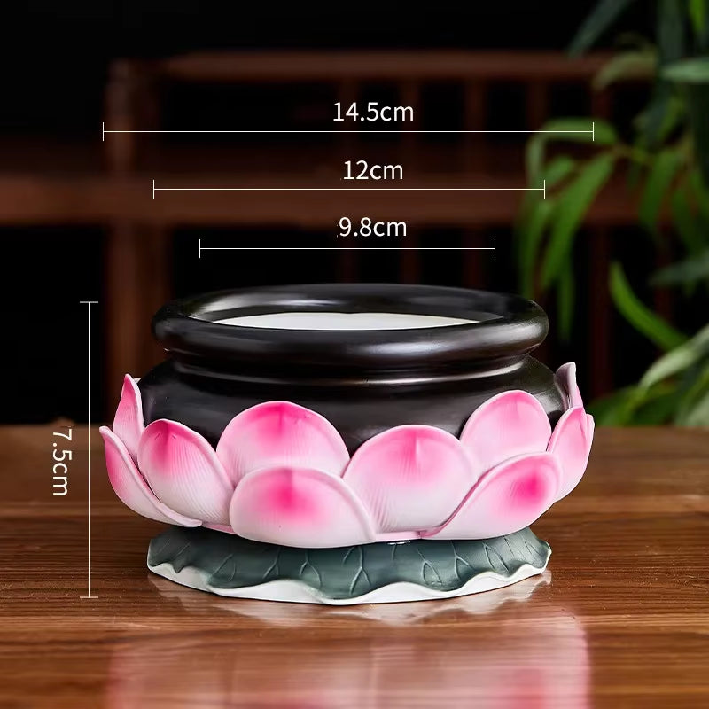 Buddha Hall Offer Table Ceramics Holy Water Cup Traditional Buddhism Fruit Dish Supplies Creativity Home Decoration Craft