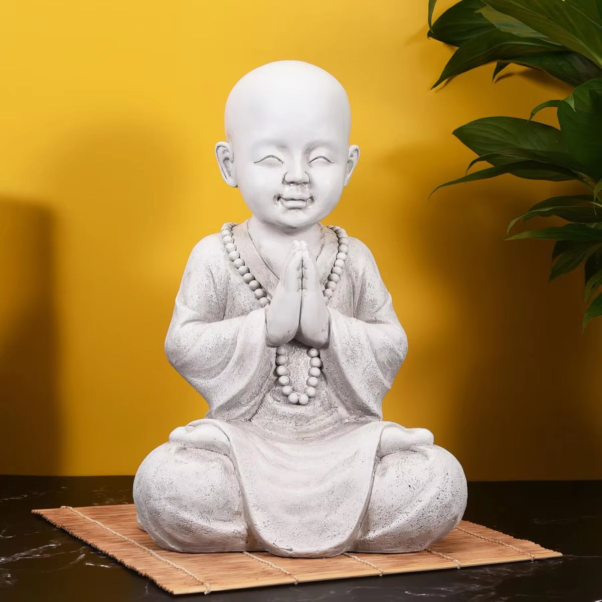 Meditating Baby Buddha Statue Garden Outdoor Buda Figurine Decor Zen Monk Sculpture Jardin Lawn Sitting Buddha Ornament