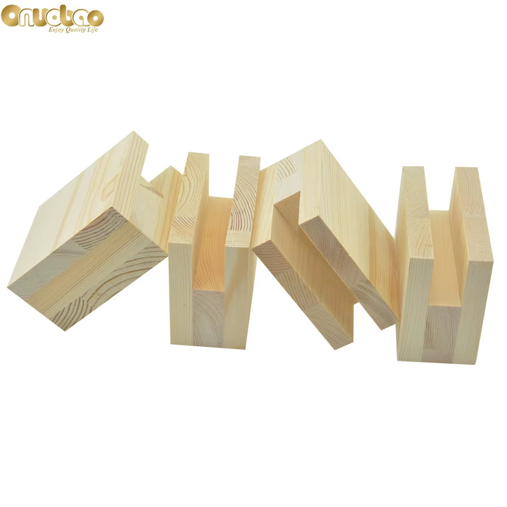 4PCS Wood Furniture Increase Pad Heighten 5Cm/10Cm Through-Groove for Office Desks Computer Desks Furniture Etc