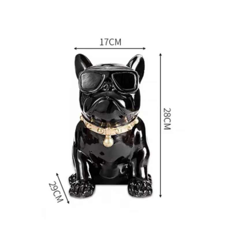 French Bulldog Figurine Coin Piggy Bank Large Animal Resin Statue Child Piggy Bank Ornaments Home Living Room Decoration Gifts