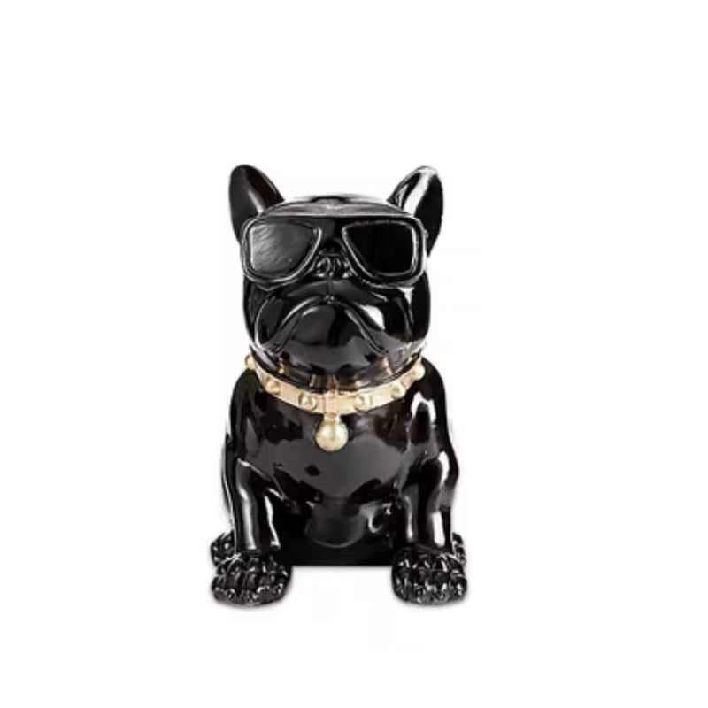 French Bulldog Figurine Coin Piggy Bank Large Animal Resin Statue Child Piggy Bank Ornaments Home Living Room Decoration Gifts