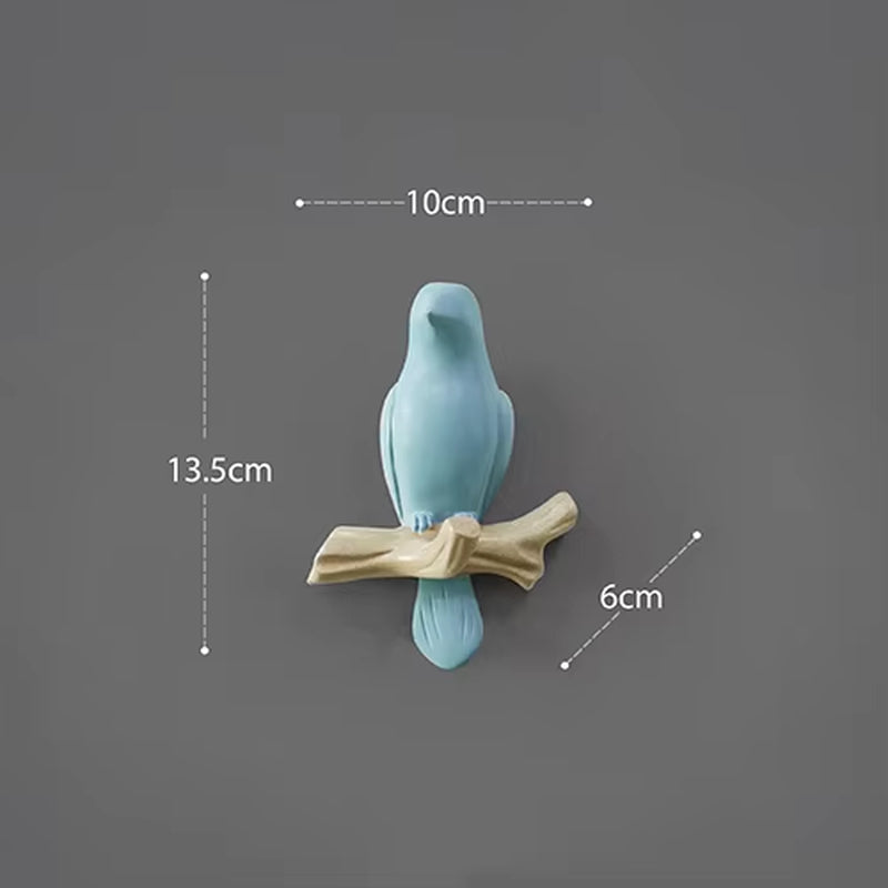 Wall Decorations Home Accessories Living Room Hanger Resin Bird Hanger Key Kitchen Coat Clothes Towel Hooks Hat Handbag Holder