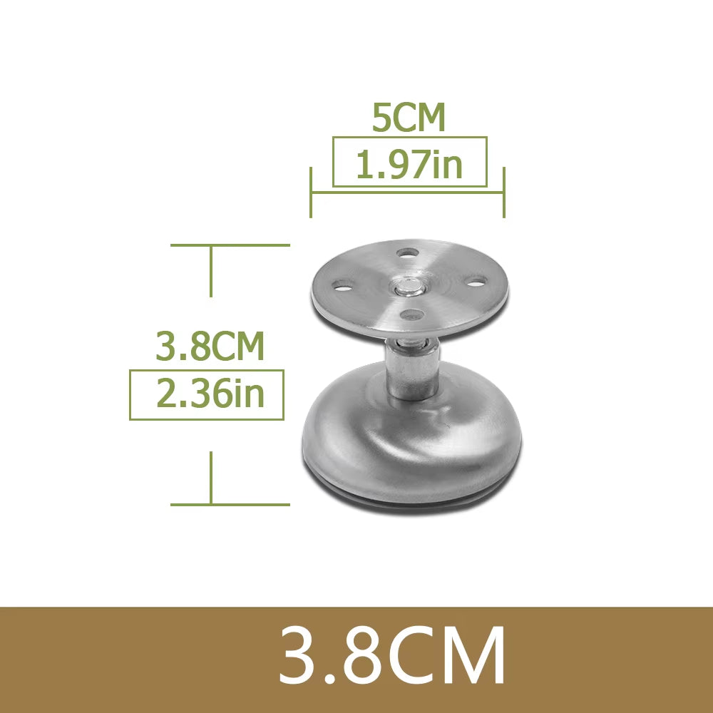 [] 4PCS Thickened Adjustable Stainless Steel Cylindrical Furniture Leg Sofa Leg Cabinet Leg High-Strength Furniture Feet