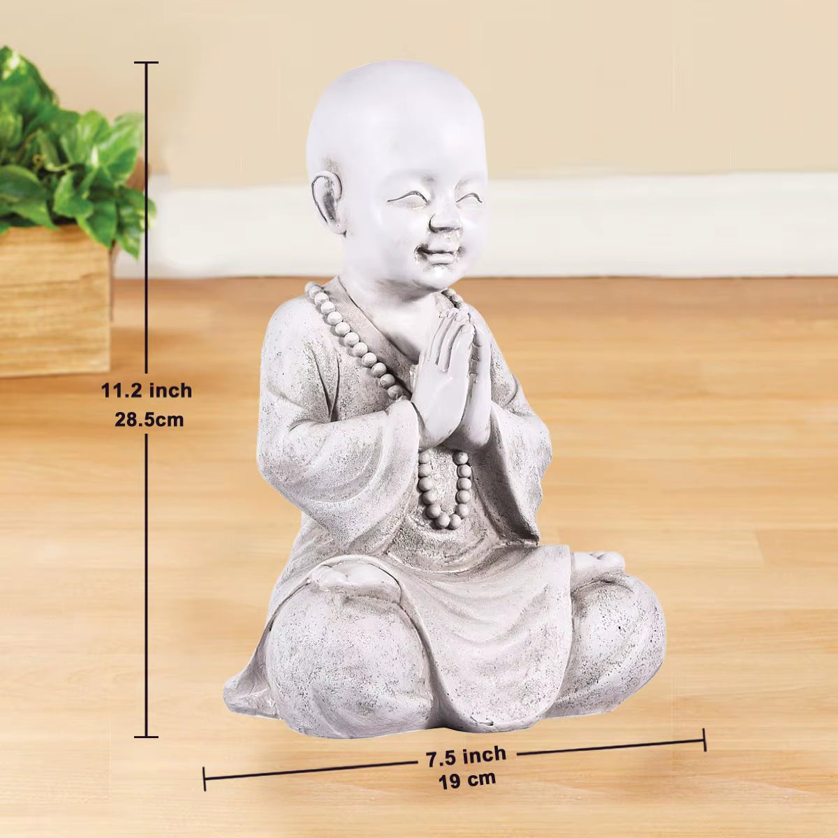 Meditating Baby Buddha Statue Garden Outdoor Buda Figurine Decor Zen Monk Sculpture Jardin Lawn Sitting Buddha Ornament