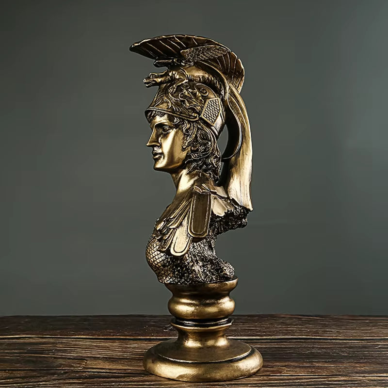 European Retro Goddess Resin Sculpture Art Ornament Creative Home Restaurant Bar Decoration Ancient Greek God Athena Statue Gift