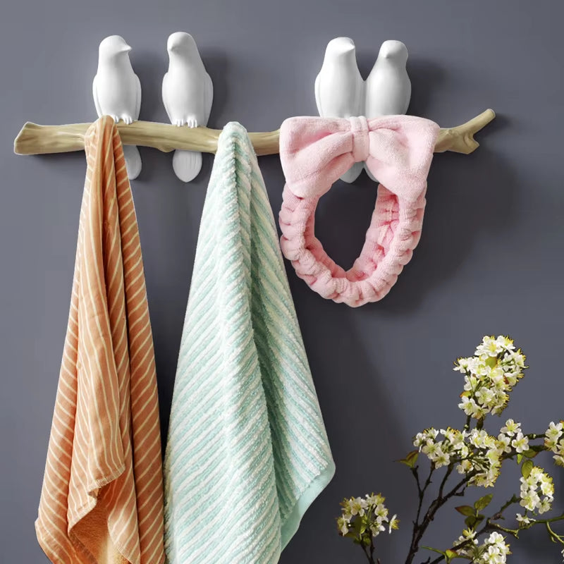 Wall Decorations Home Accessories Living Room Hanger Resin Bird Hanger Key Kitchen Coat Clothes Towel Hooks Hat Handbag Holder