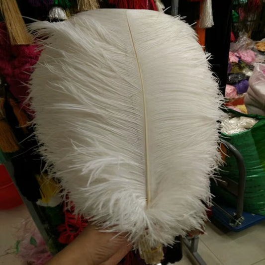 Free Shipping 50Pcs White Ostrich Feathers Wedding Party Decorations 6-30 Inch/15-75Cm Wedding Birthday Christmas Decorations