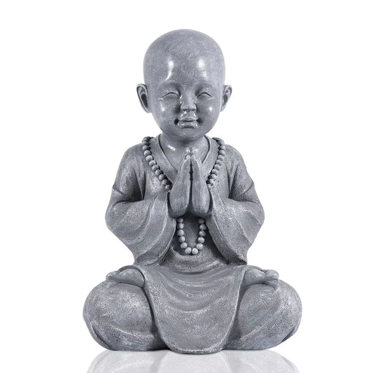 Meditating Baby Buddha Statue Garden Outdoor Buda Figurine Decor Zen Monk Sculpture Jardin Lawn Sitting Buddha Ornament