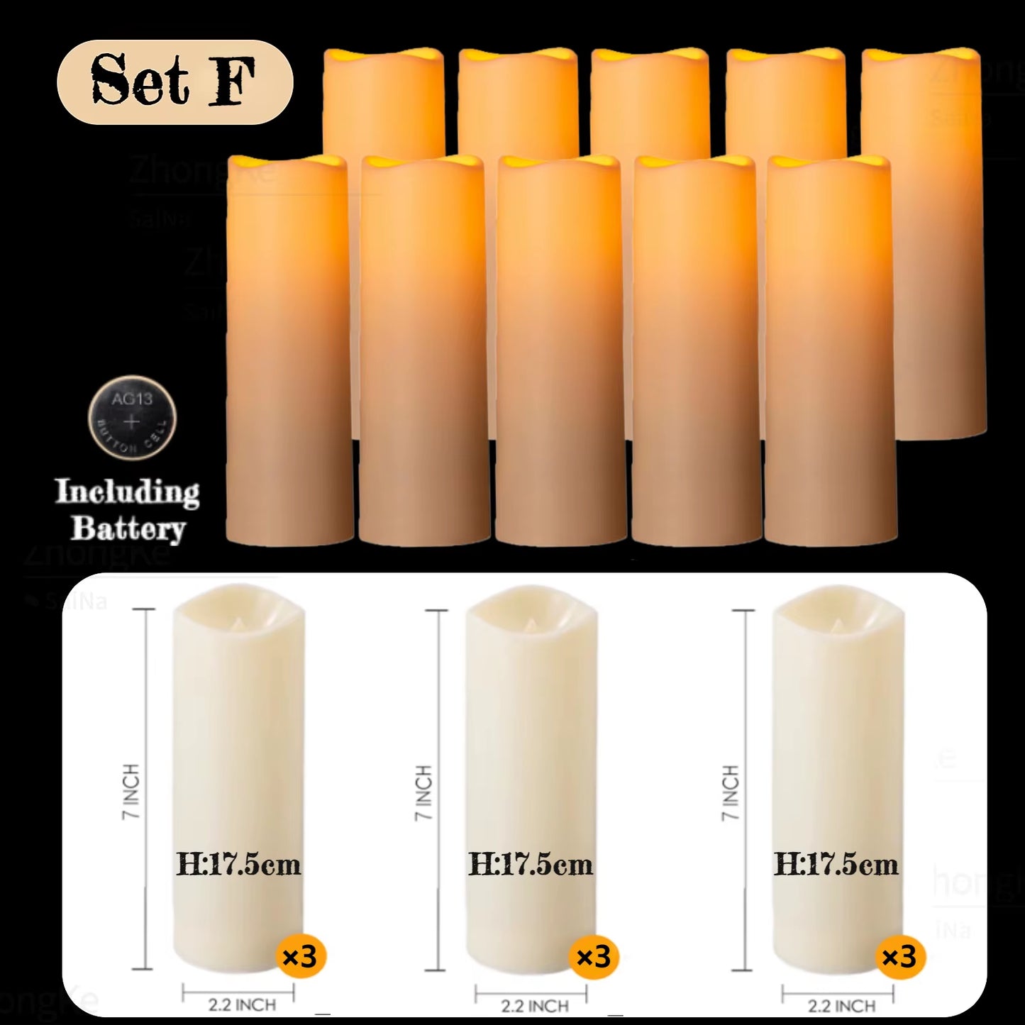 9-180Pcs LED Candles with Flickering Flameless Candles Battery Operated Pillar Candles Wedding Decoration Candlelight Christmas