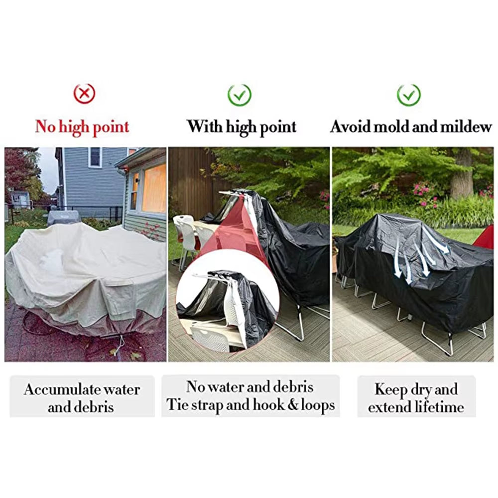 80 Size Outdoor Furniture Cover Rain, Dust, Wind and Uv Proof Oxford Garden Patio Furniture Cover