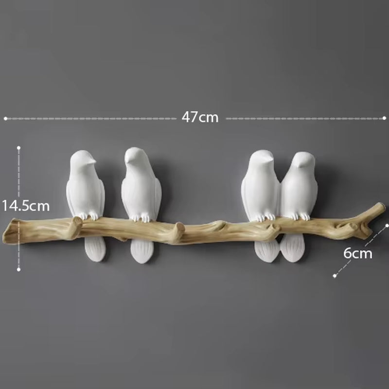 Wall Decorations Home Accessories Living Room Hanger Resin Bird Hanger Key Kitchen Coat Clothes Towel Hooks Hat Handbag Holder