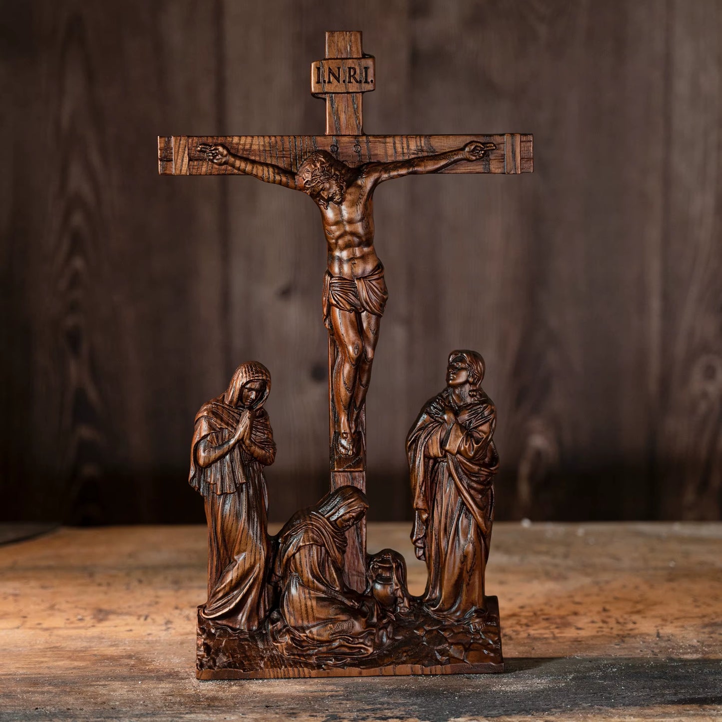 Catholic Jesus Crucifixion Scene Ornaments, Jesus, Jesus, for Home Decoration, Church, Religious Statues