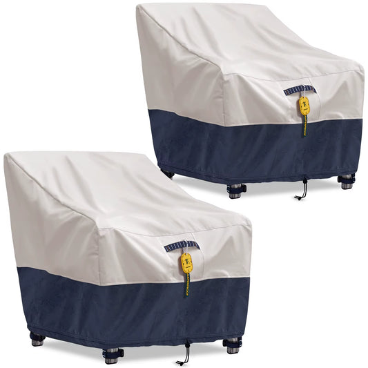 2 Pack Outdoor Chair Covers 100% Waterproof Patio Furniture Covers Protector 600D Oxford Heavy Duty Lawn Garden Furniture Cover