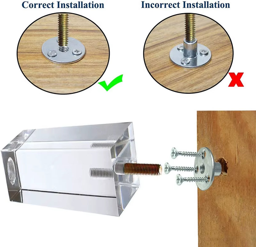 1 Piece Square Transparent Acrylic Furniture Leg Cabinet Dresser Wardrobe Foot Sofa Holder Modern Furniture Legs