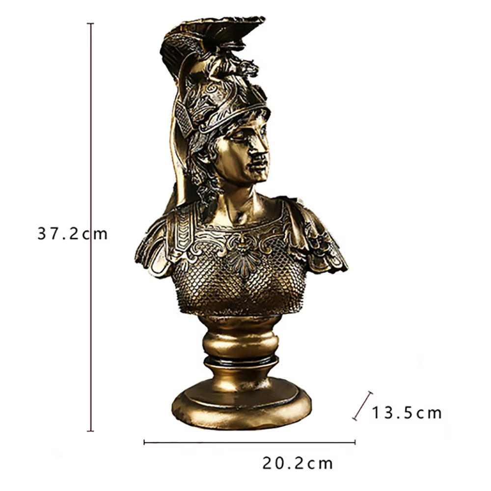 European Retro Goddess Resin Sculpture Art Ornament Creative Home Restaurant Bar Decoration Ancient Greek God Athena Statue Gift