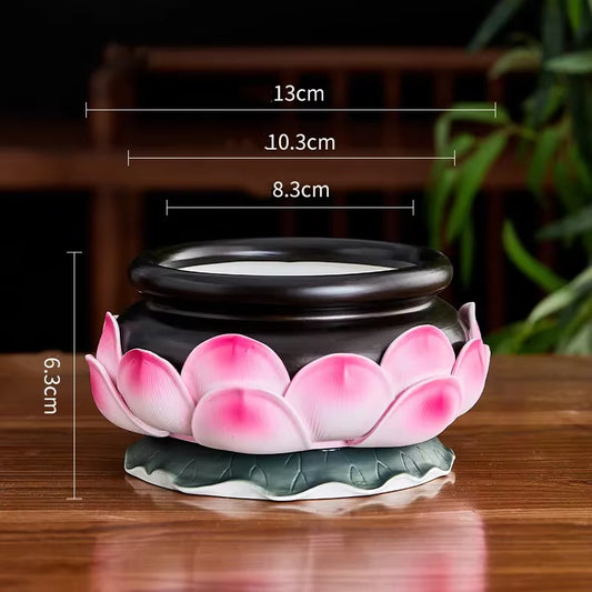 Buddha Hall Offer Table Ceramics Holy Water Cup Traditional Buddhism Fruit Dish Supplies Creativity Home Decoration Craft