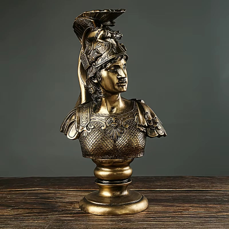 European Retro Goddess Resin Sculpture Art Ornament Creative Home Restaurant Bar Decoration Ancient Greek God Athena Statue Gift